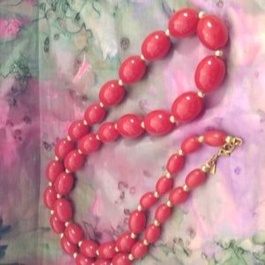 Vintage red Monet necklace